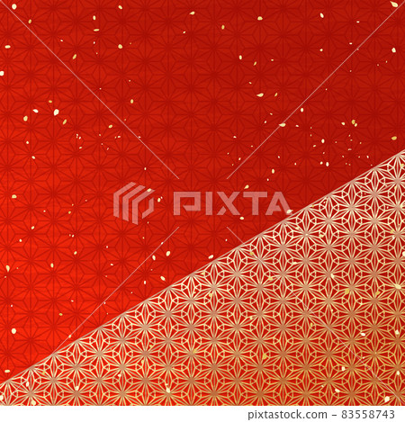 Hemp leaf pattern Japanese style background material 83558743