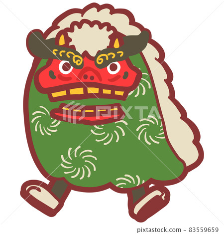 Lion dance vector illustration cut Lion dance vector illustration cut 83559659