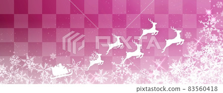 Christmas pink banner background material with Santa Christmas pink banner background material with Santa 83560418