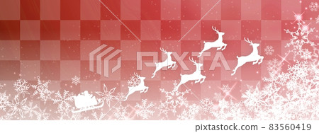 Christmas red banner background material with Santa Christmas red banner background material with Santa 83560419