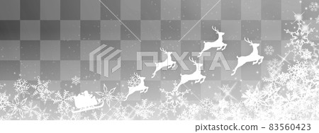 Christmas silver banner background material with Santa Christmas silver banner background material with Santa 83560423