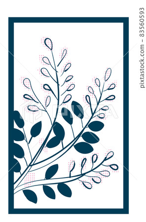 Hanafuda 單玫瑰雙色調黑白插圖 | 七月萩之家 | 日本紙牌遊戲 83560593