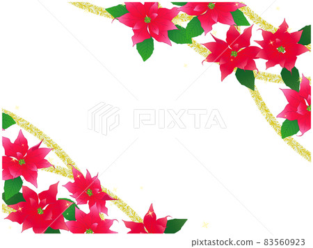 Poinsettia and mall frame (horizontal, licked) 83560923