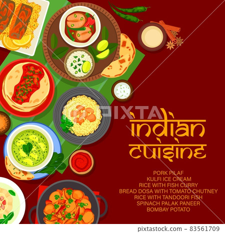 Indian restaurant menu cover of vector... - Stock Illustration ...