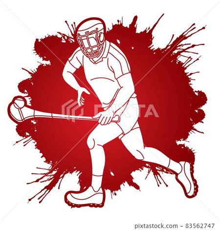 Irish Hurley Sport Cartoon Graphic Vector 83562747