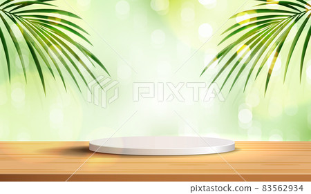 Cosmetic on background and premium podium display for product presentation branding and packaging . Stage background for natural product display. vector design 83562934