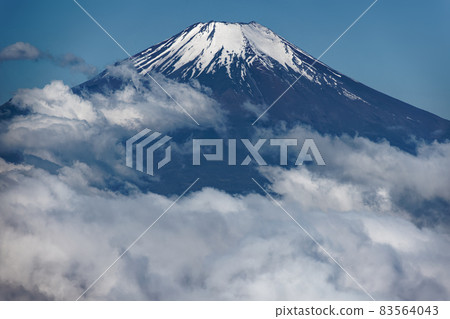 從丹澤/Hinokihoramaru山脊線看雲上的富士山 從丹澤/Hinokihoramaru山脊線看雲上的富士山 83564043