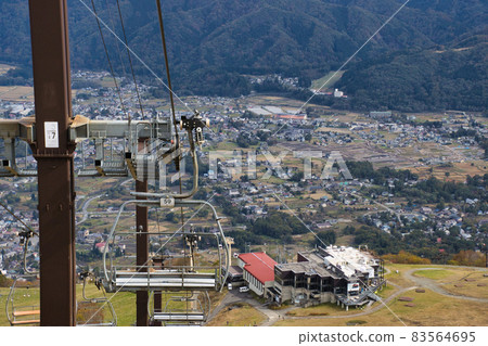 從Alpen Quad滑雪纜車八方根自然研究路白馬村,長野縣的Usagidaira Terrace和白馬村 從Alpen Quad滑雪纜車八方根自然研究路白馬村,長野縣的Usagidaira Terrace和白馬村 83564695