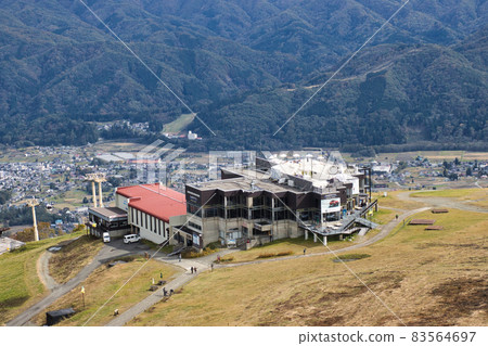 View of Usagidaira Terrace and Hakuba Village from Alpen Quad Ski Lift Happoone Nature Research Road Hakuba Village, Nagano Prefecture View of Usagidaira Terrace and Hakuba Village from Alpen Quad Ski Lift Happoone Nature Research Road Hakuba Village, Nagano Prefecture 83564697