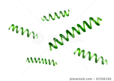 Image of spirulina under a microscope White background 83566180