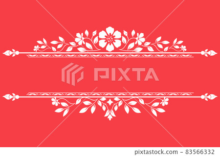 Vintage pink and white element. Graphic design. Damask graphic ornament 83566332