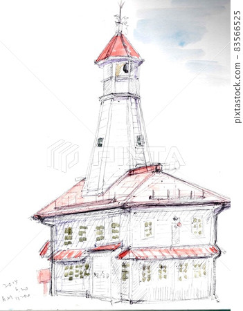 西式建築水彩素描 西式建築水彩素描 83566525