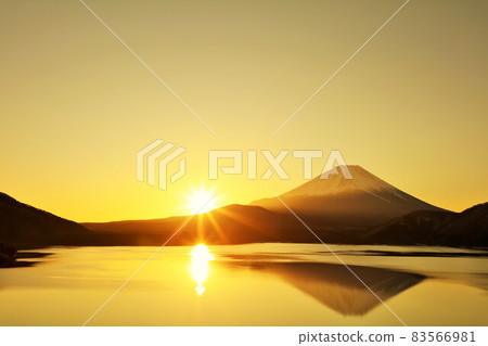 Happy New Year Mt. Fuji and First Sunrise Happy New Year Mt. Fuji and First Sunrise 83566981
