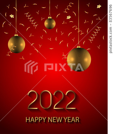 2022 Happy New Year background for your seasonal invitations, festive posters, greetings cards. 83567696