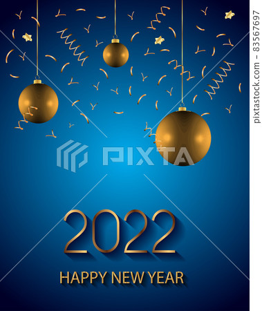 2022 Happy New Year background for your seasonal invitations, festive posters, greetings cards. 83567697