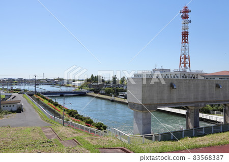 Musashi waterway taken from the Tone River Musashi waterway taken from the Tone River 83568387