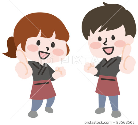 Food and beverage staff men and women 83568505