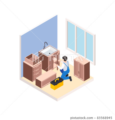 Kitchen Furniture Assembly Composition Kitchen Furniture Assembly Composition 83568945