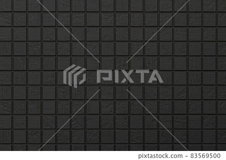 Black block tile wall 83569500
