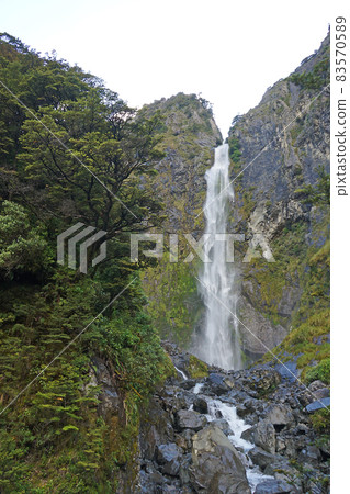 New Zealand Devil's Punch Bowl Waterfall 83570589