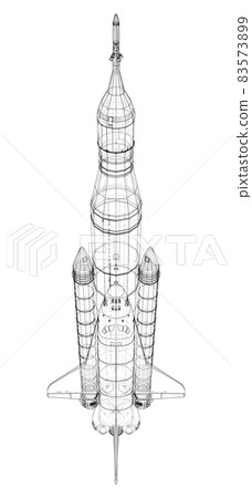 Rocket carrying space shuttle 83573899