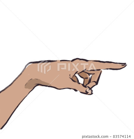 手指指向手，手指，手，（顏色） 83574114