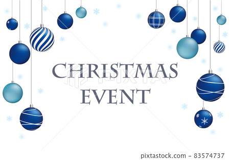 Blue Christmas decoration frame 83574737