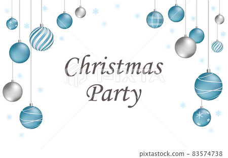 Light blue Christmas ball template 83574738