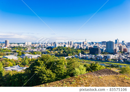 View from Sendai Castle Ruins in Autumn 83575106