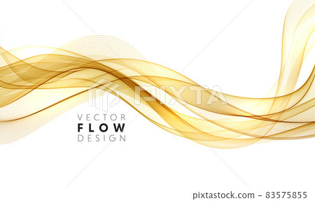 Vector abstract colorful flowing wave lines isolated on white background. Design element for wedding invitation, greeting card 83575855
