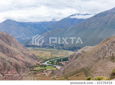 Breathtaking view of the landscape over the Andes of Cusco 83576458
