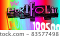 Portfolio creative word. Banner Vector Illustration 83577498