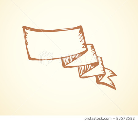 Twisted banner. Vector drawing Twisted banner. Vector drawing 83578588