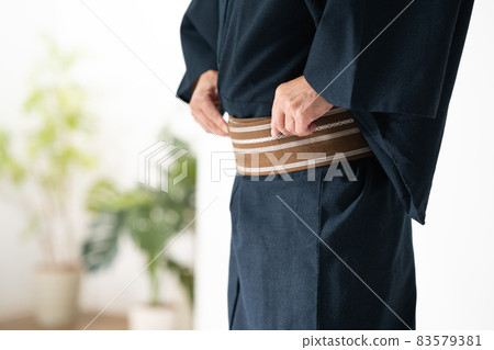 Dressing kimono obi senior men 83579381