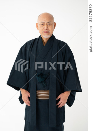 Japanese clothes senior men kimono 83579870