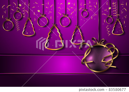 2022 Merry Christmas and Happy New Year background for seasonal greetings cards  flyer. 83580677