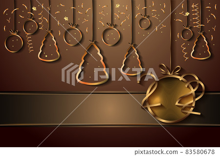 2022 Merry Christmas and Happy New Year background for seasonal greetings cards  flyer. 83580678