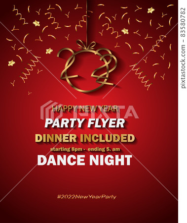 2022 Happy New Year background for your seasonal invitations, festive posters, greetings cards. 83580782