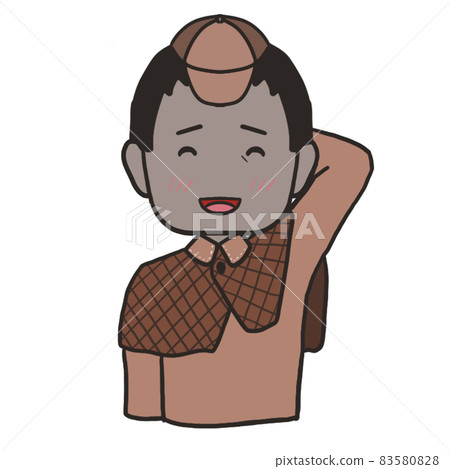 中年偵探（男2）害羞地撓頭 83580828