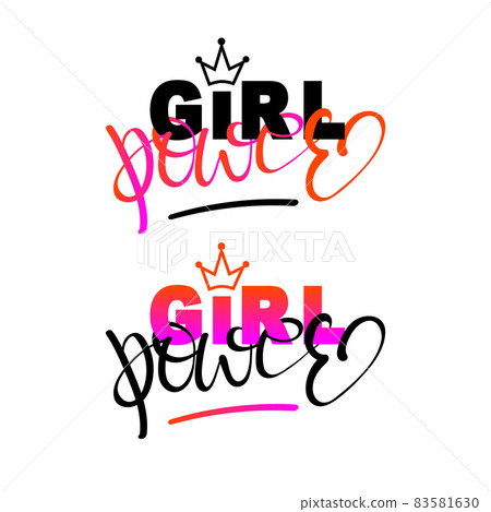 GIRL POWER inscription handwritten. GRL PWR...-插圖素材 [83581630] - PIXTA圖庫