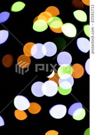 Crescent moon floating in bright illuminations Crescent moon floating in bright illuminations 83581712