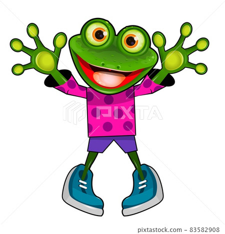 Cheerful Frog in Keds 83582908