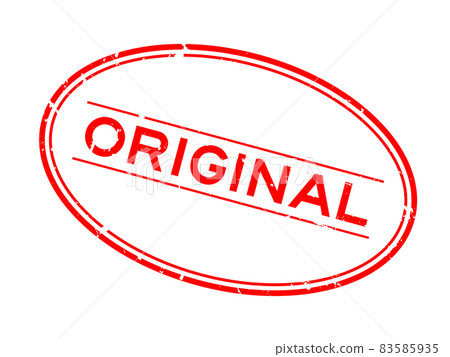 Original stamp. Red original stamp sign icon. Stock Illustration, original  