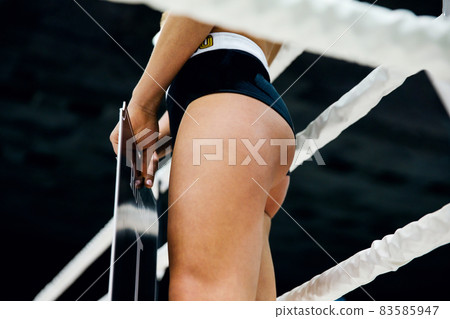 ring girl stand in corner ring 83585947