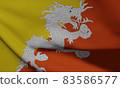 Bhutan flag waving china national flag background 83586577