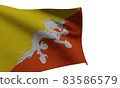 Bhutan flag waving china national flag background 83586579