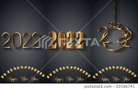 2022 Happy New Year background for your seasonal invitations, festive posters, greetings cards. 2022 Happy New Year background for your seasonal invitations, festive posters, greetings cards. 83586741