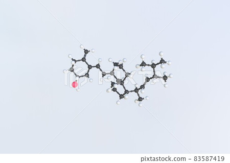Molecule of vitamin d, isolated molecular model. 3D rendering Molecule of vitamin d, isolated molecular model. 3D rendering 83587419