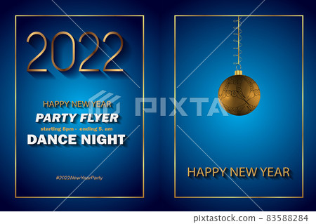 2022 Happy New Year background for your seasonal invitations, festive posters, greetings cards. 83588284