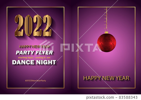 2022 Happy New Year background for your seasonal invitations, festive posters, greetings cards. 2022 Happy New Year background for your seasonal invitations, festive posters, greetings cards. 83588343
